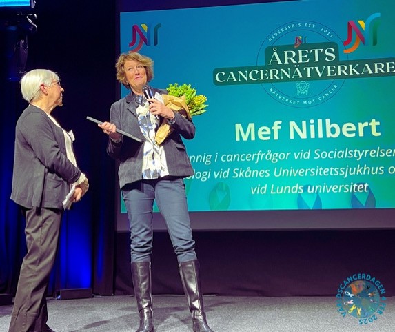 Mef Nilbert utses till Årets Cancernätverkare 2025